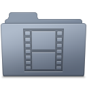 Movie Folder Graphite Icon 128x128 png